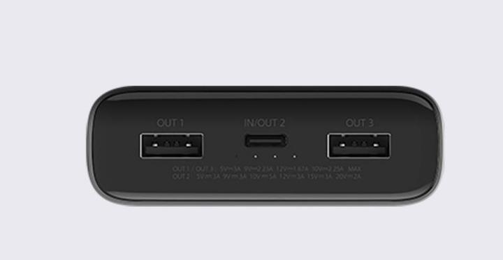 Actual product image Xiaomi Mi Power Bank (20000 mAh, 50 W, 74 Wh)