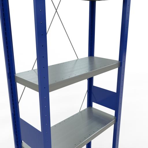 Actual product image Schulte Lagertechnik MULTIplus250 boltless basic shelving system with cross brace