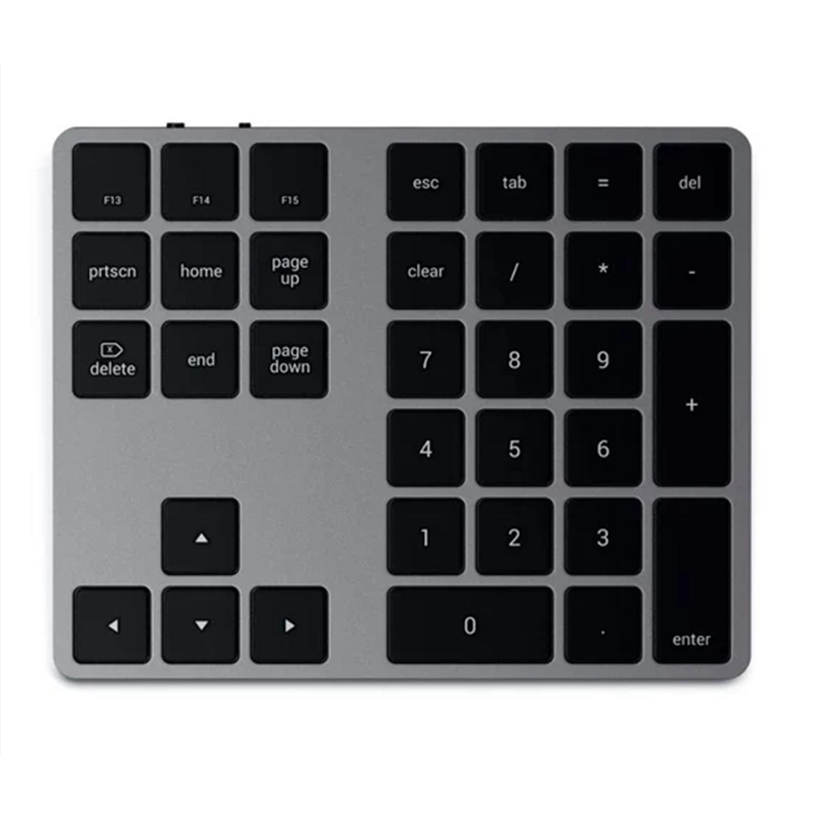 Satechi Alu Extended Keypad (DE, Kabellos), Tastatur, Grau