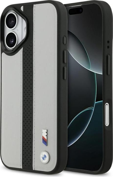 Actual product image BMW Case M Perforated Stripe Logo MagSafe for iPhone 17 gray (Apple iPhone 17)