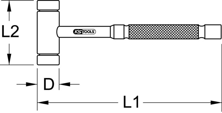 Produktbild KS Tools Messinghammer, Stielart Messing, 1400 g, Länge 260 mm (1400 g)