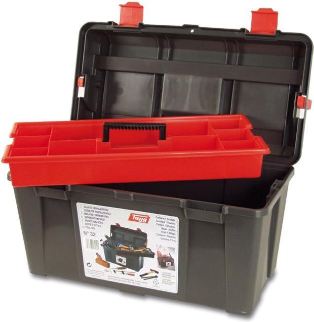 Image du produit Velleman - Coffre à Outils - 480 x 258 x 255 mm - avec Plateau Amovible (1 pièces)