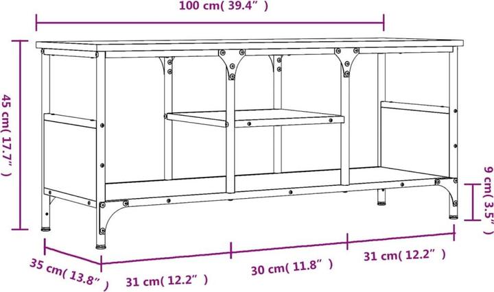 Immagine prodotto vidaXL TV-Schrank (100 x 35 x 45 cm)