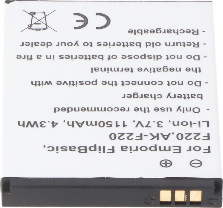 Actual product image AccuCell Battery AK-F220 for Emporia F210, F220, Flip basic, Emporia FLIPbasic