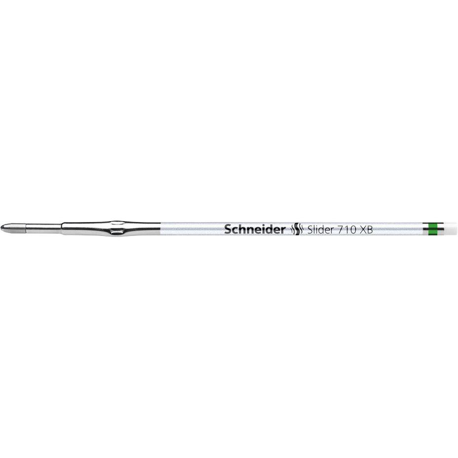 4x Schneider, Ersatzpatrone, Mine SLIDER 710 XB (Ersatzmine, Grün, 1 mm)