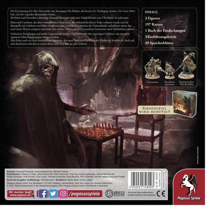 Produktbild Pegasus 56302G - Tainted Grail: Der rote Tod (DE-Erweiterung) (Deutsch, 1 - 4 Spieler)