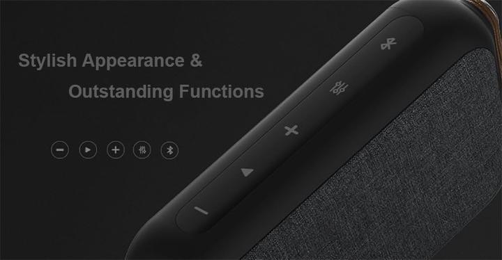 Actual product image Remax Fabric Bluetooth Speaker, Portable Black