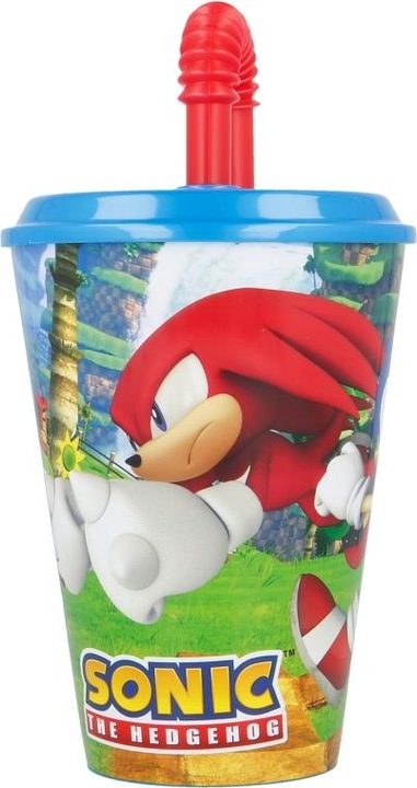 Produktbild Stor Sonic-Becher mit Deckel und Strohhalm, 430 ml