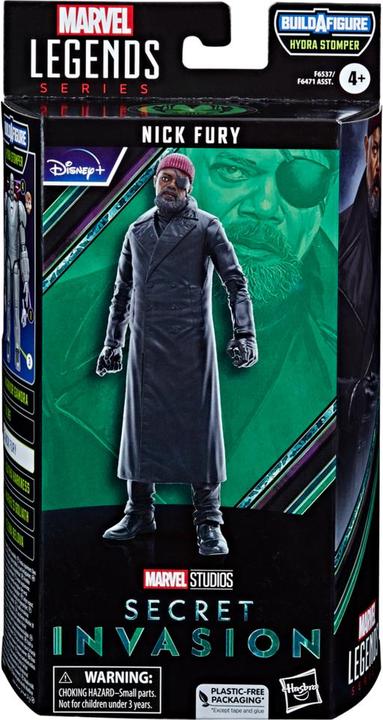 Productafbeelding Hasbro Secret Invasion Marvel Legends beeldje Nick Fury (BAF: Hydra Stomper) 15 cm