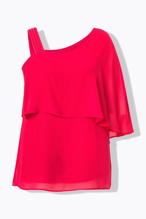 Actual product image Ulla Popken Asymmetric Chiffon Blouse (60)