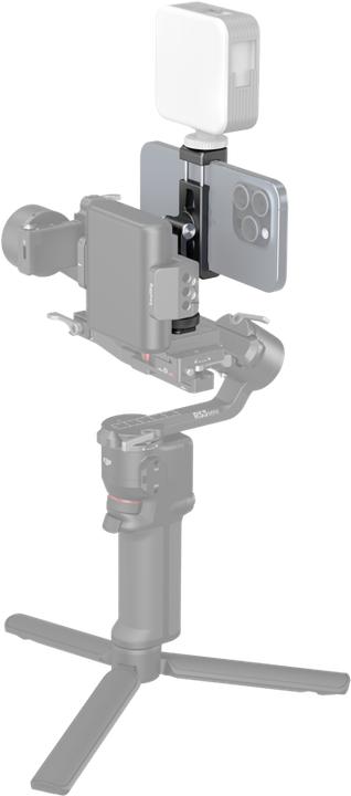 Actual product image SmallRig Metal Phone Holder with Cold Shoe Mount (Cage accessories, Gimbal Accessories, Various video accessories)
