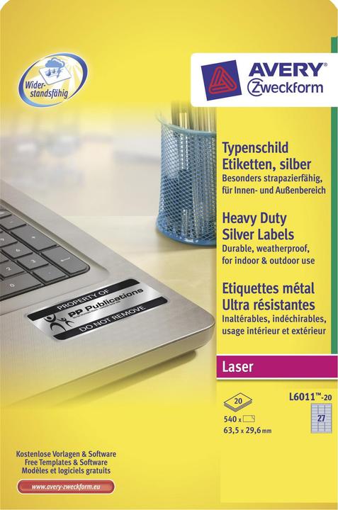 Actual product image Avery Nameplate labels