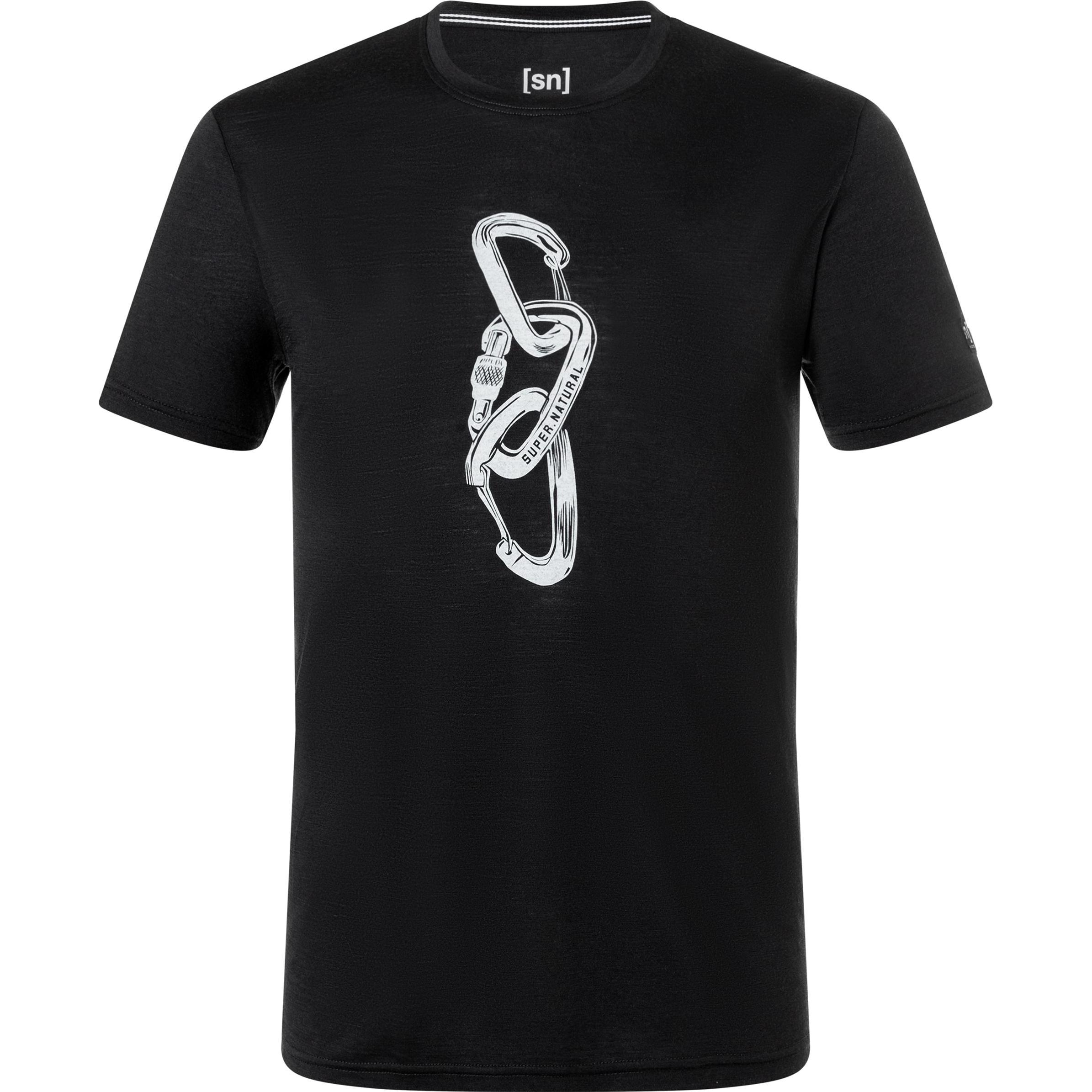 Super Natural, Herren, Funktionsshirt, Carabineri Tee (XL), Schwarz, XL