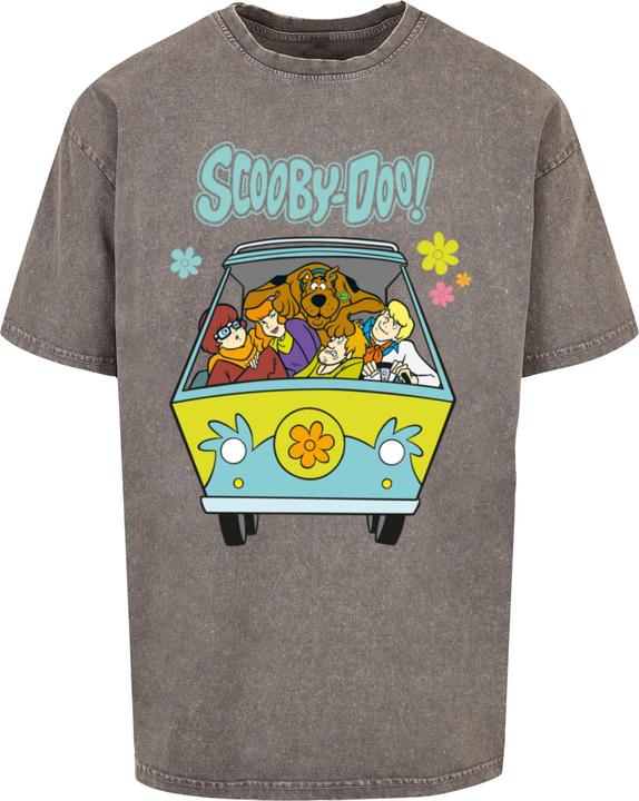 Absolute Cult Scooby Doo - Mystery Machine Group Acid Washed Oversized Tee - 115125 (XL)