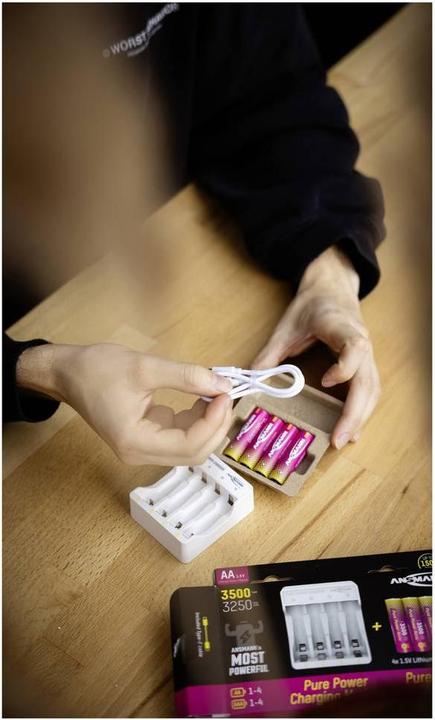 Actual product image Ansmann Pure Power Set 4× Micro AAA Akkus und Lademodul (1 pcs., AAA)