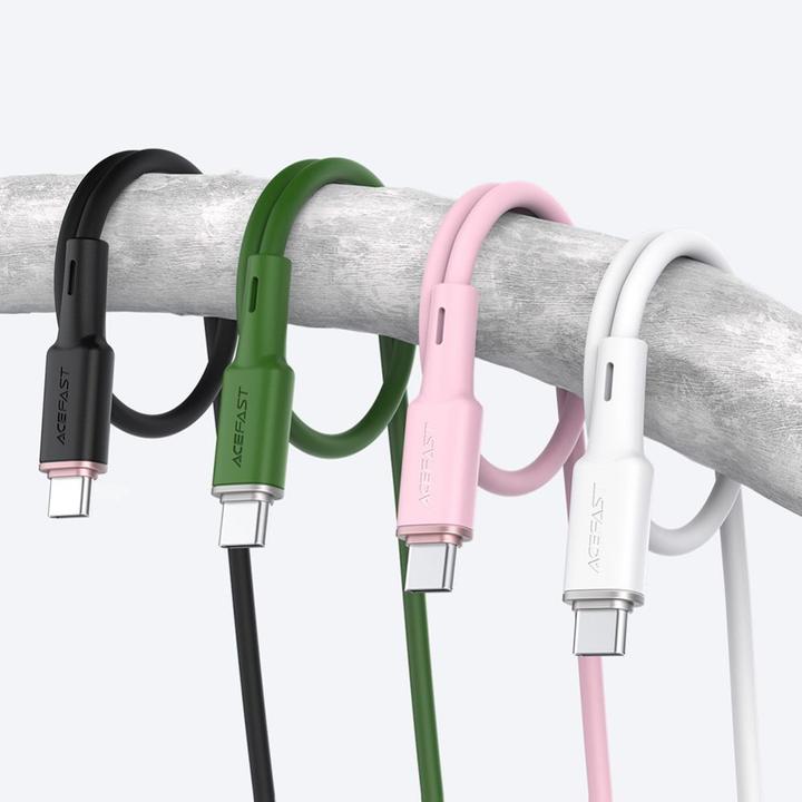 Produktbild Acefast cable USB Type C - USB Type C 1.2m, 60W (20V / 3A) green (C2-03 oliver green) (1.20 m, USB 2.0, 60 W)