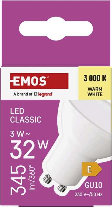Produktbild Emos Classic (GU10, 3 W, 345 lm, 1 x, E)