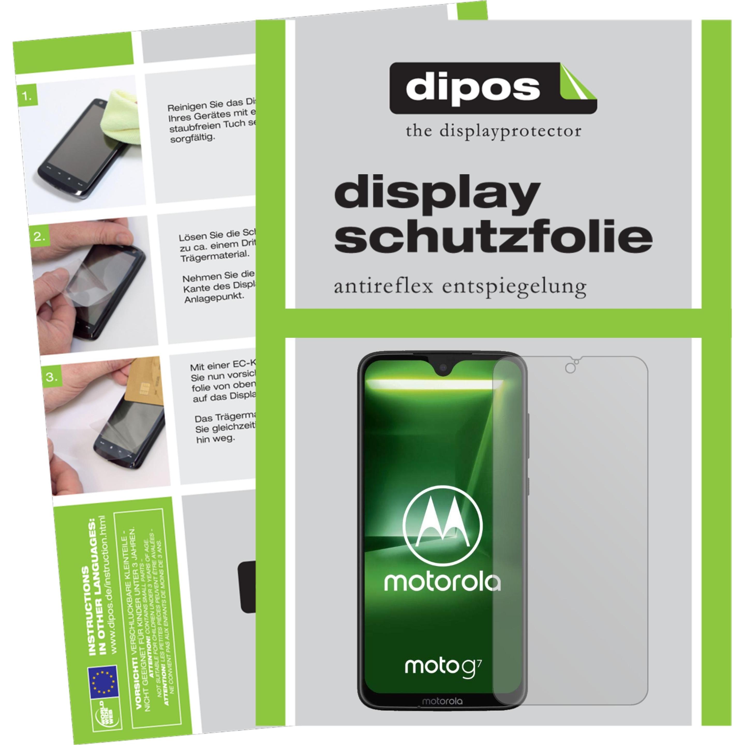 Dipos Displayschutzfolie Antireflex (5 Stück, Motorola Moto G7), Smartphone Schutzfolie, Transparent
