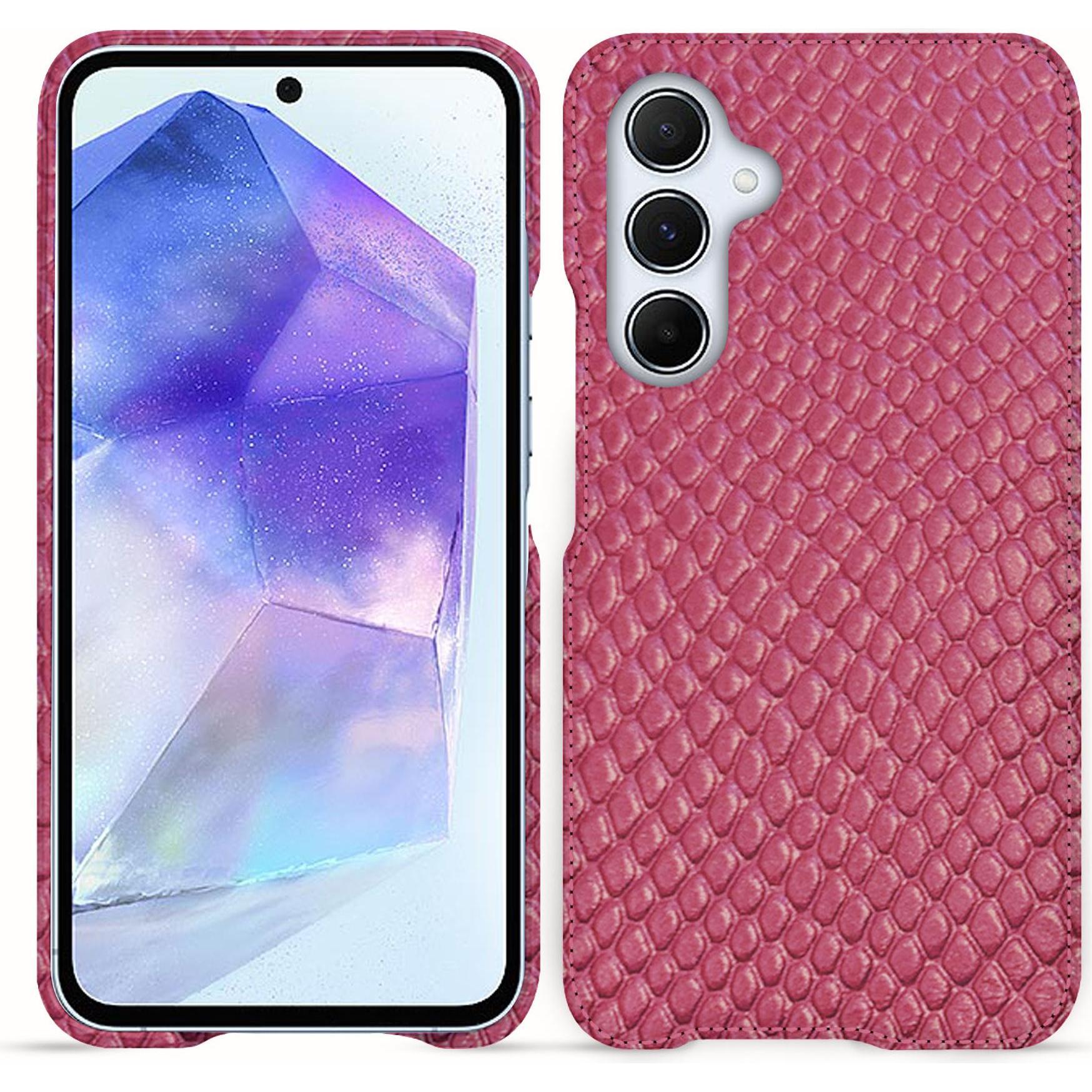 Thumbnail - Noreve Lederschutzhülle (Samsung Galaxy A55), Smartphone Hülle, Rosa