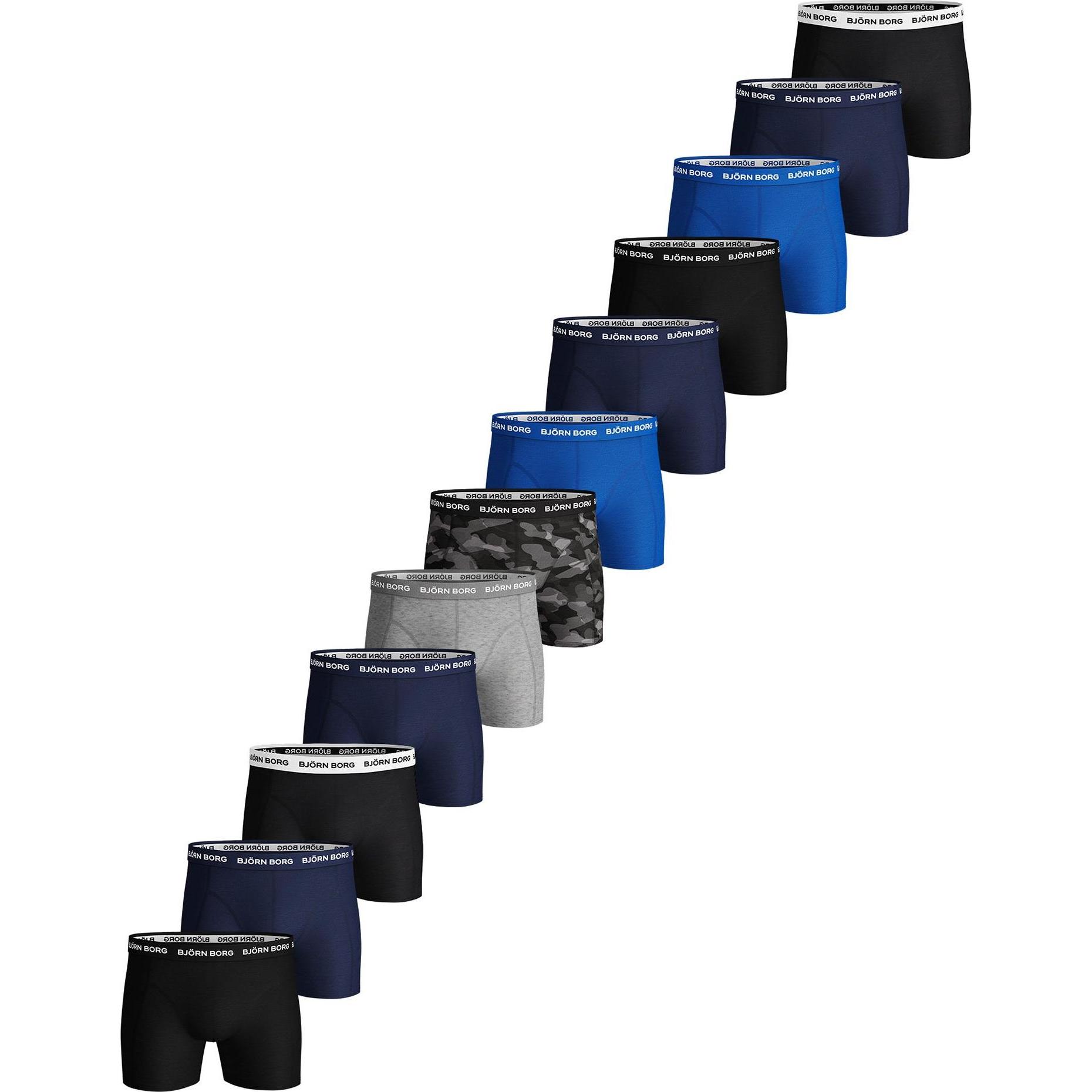 Björn Borg, Herren, Unterhosen, COTTON STRETCH Trunks 12P, Mehrfarbig, (XL, 12er Pack)