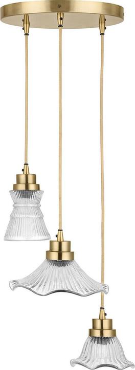 Actual product image Loberon Hängelampe Lunaras klar/antikmessing (E27)