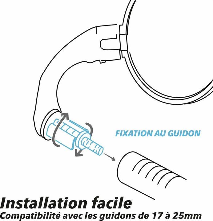 Actual product image T'nB WAY Urban Moov Velo steering wheel mirror black