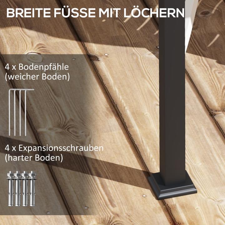 Produktbild Outsunny Pergola mit einem ausziebaren Stoffdach (297 cm, 297 cm)