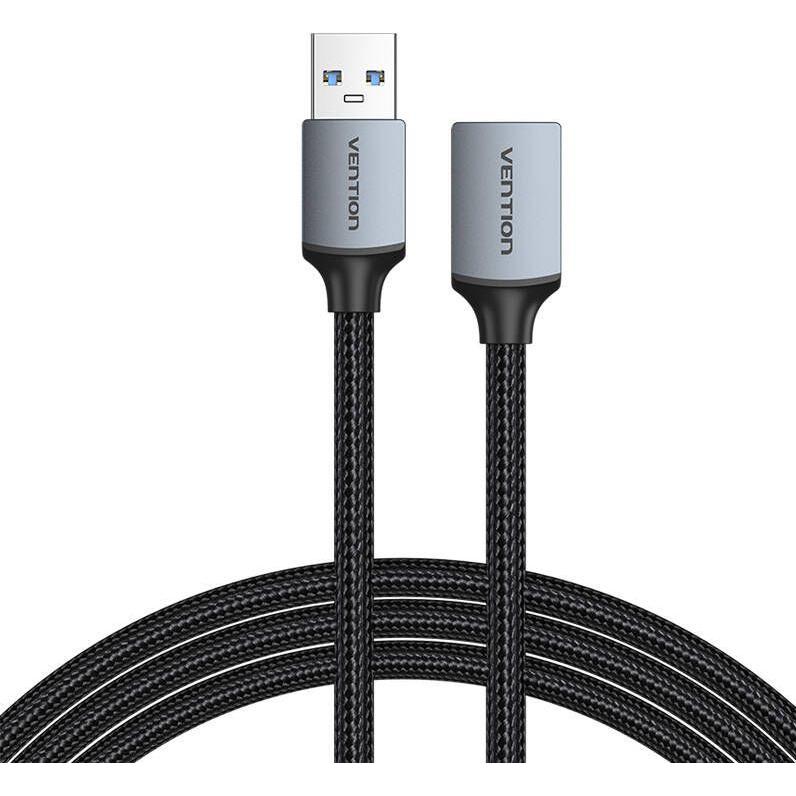 Vention Extension Cable USB 3.0, male USB to female USB-A, 2m (Black) (2 m, USB 3.0), USB Kabel