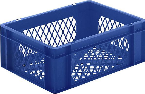 Actual product image kaiserkraft Euro format stacking container, walls and bottom perforated
