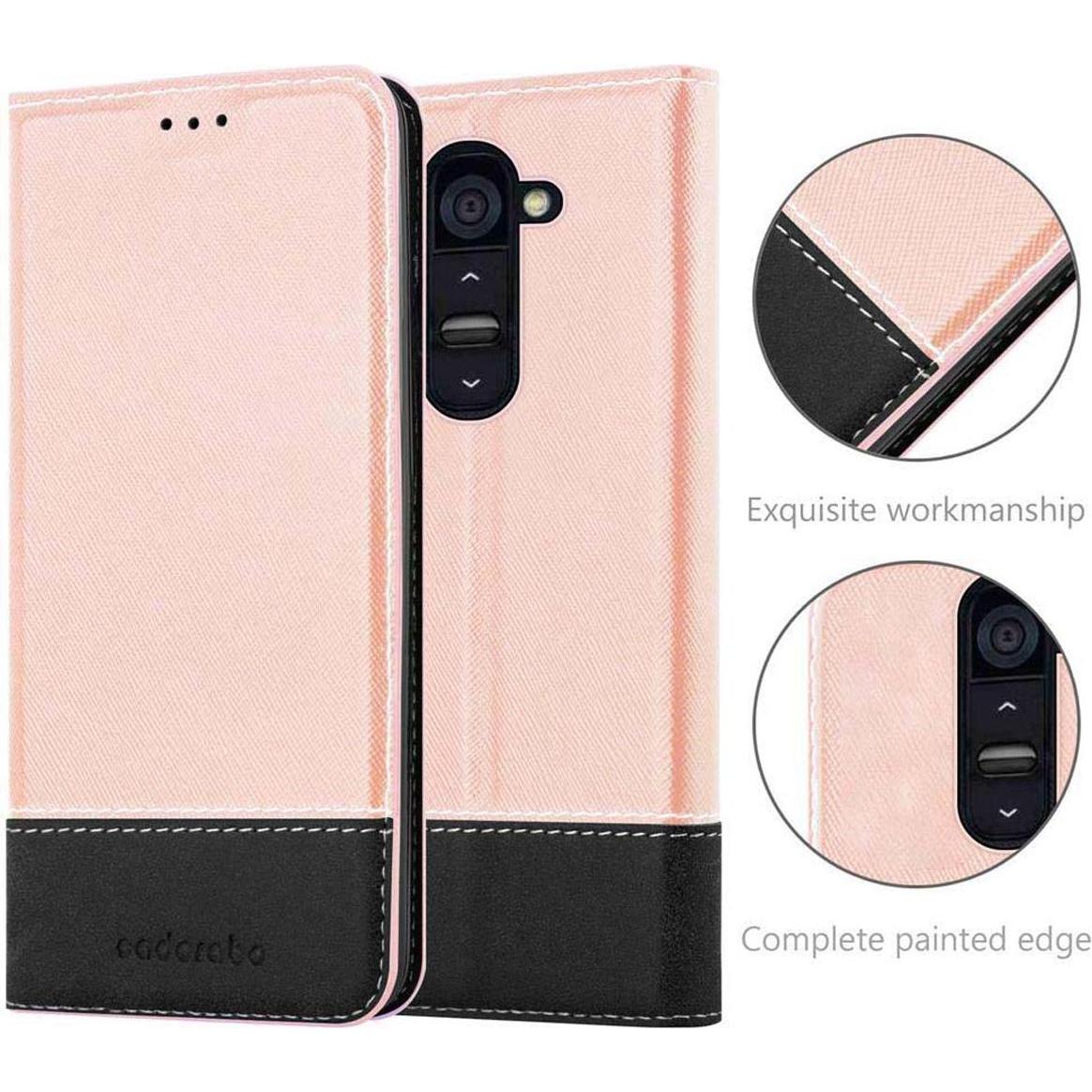 Thumbnail - Cadorabo Book X-Wallet Cover (LG G2), Smartphone Hülle, Rosa