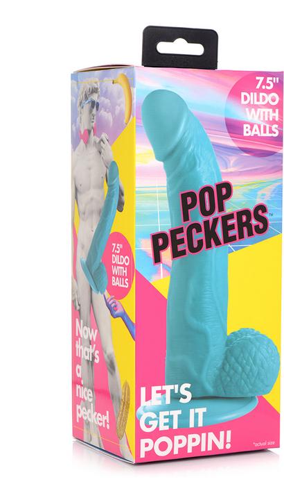 Produktbild Pop Peckers Poppin Dildo 19 cm - Blue