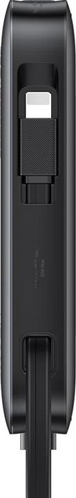 Actual product image Usams Powerbank XR Series CD228 10000mAh 20W + kabel USB-C/Lightning czarny (10000 mAh, 20 W, 37 Wh)