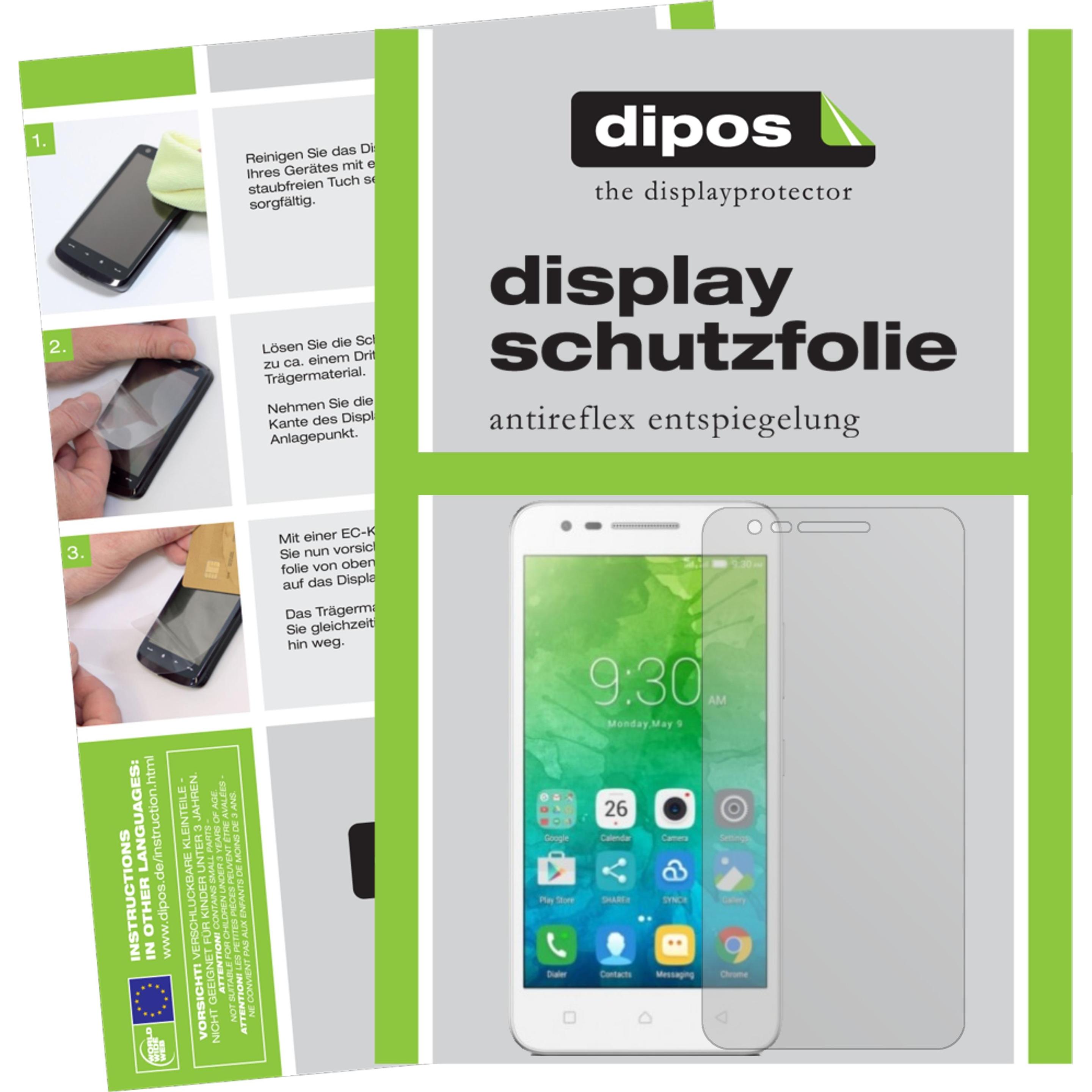 Dipos Displayschutzfolie Antireflex (2 Stück, Lenovo C2), Smartphone Schutzfolie, Transparent