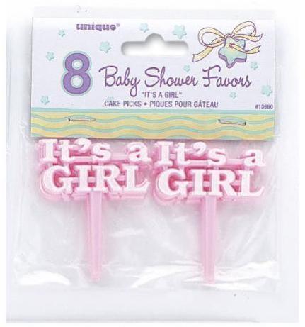 Produktbild Unique Rosa 'It's a girl' Kuchen deko