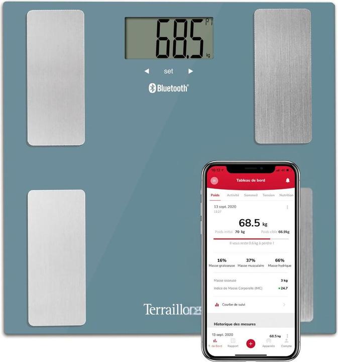 Actual product image Terraillon Waga łazienkowa 14874 Smart Connect Blue personal scales and bod