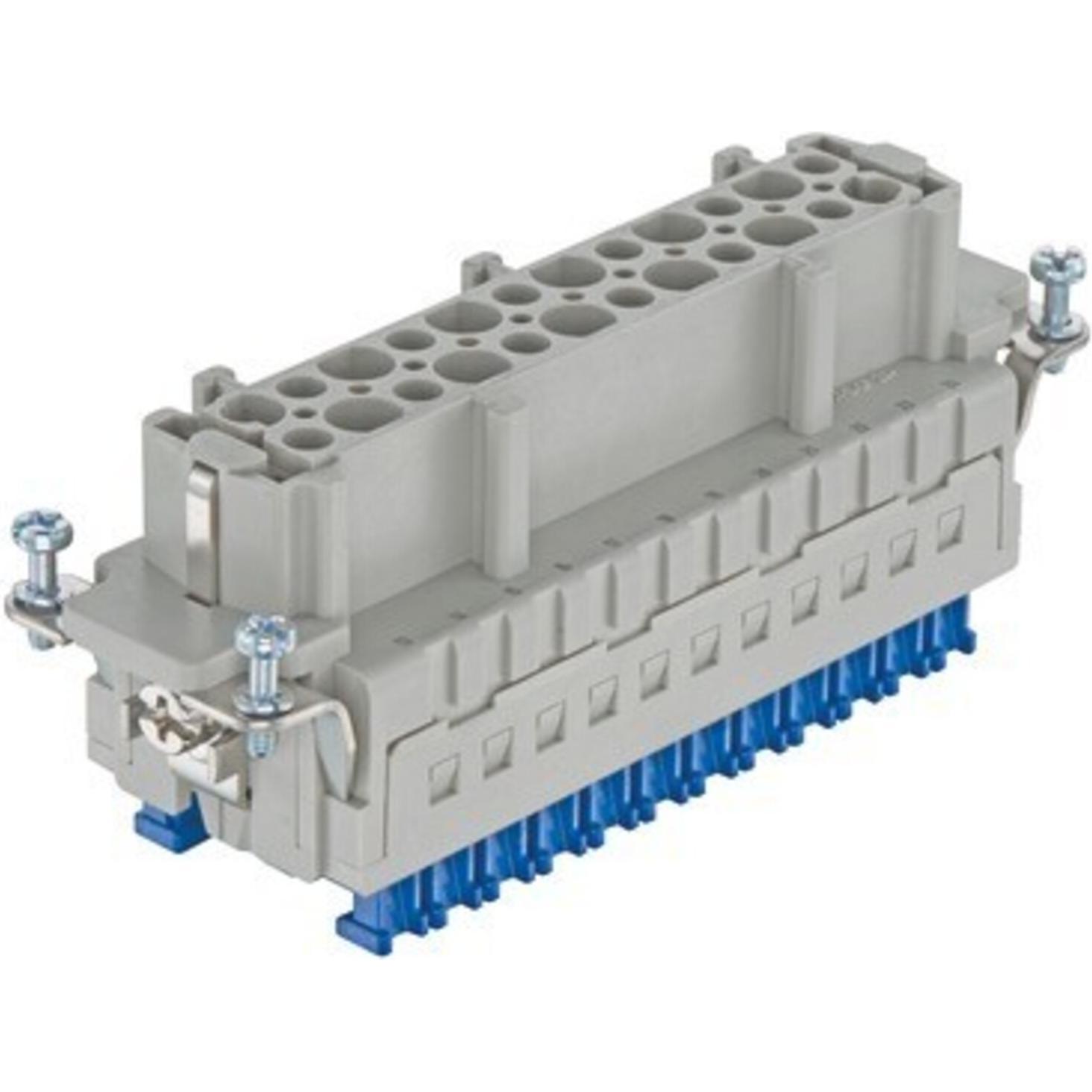 Harting 09330242748 Han 24ES Press Buchseneinsatz (F) Käfigzugfederanschluss Press, 24-polig+PE 500V, Cavo + Spina elettrica