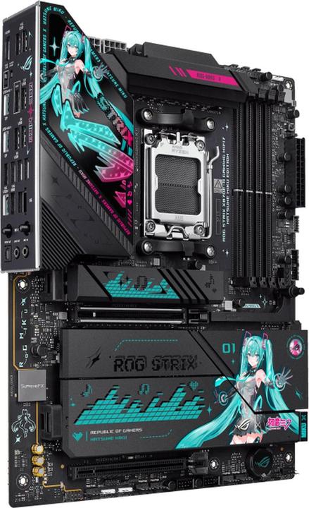 Image du produit ASUS ROG STRIX X870E-H GAMING MIKU WIFI7 (ATX, X870E, AM5, DDR5) - Hatsune Miku Edition (AM5, AMD X870E, ATX)