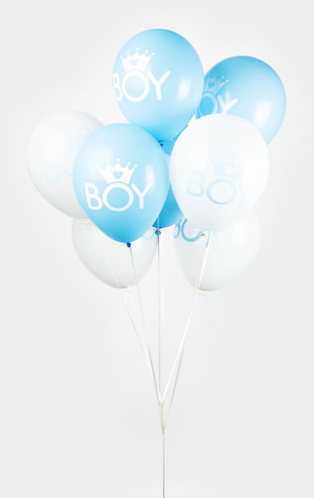 Produktbild Globos Luftballons Son Baby Blau/Weiss 30cm, 8St.