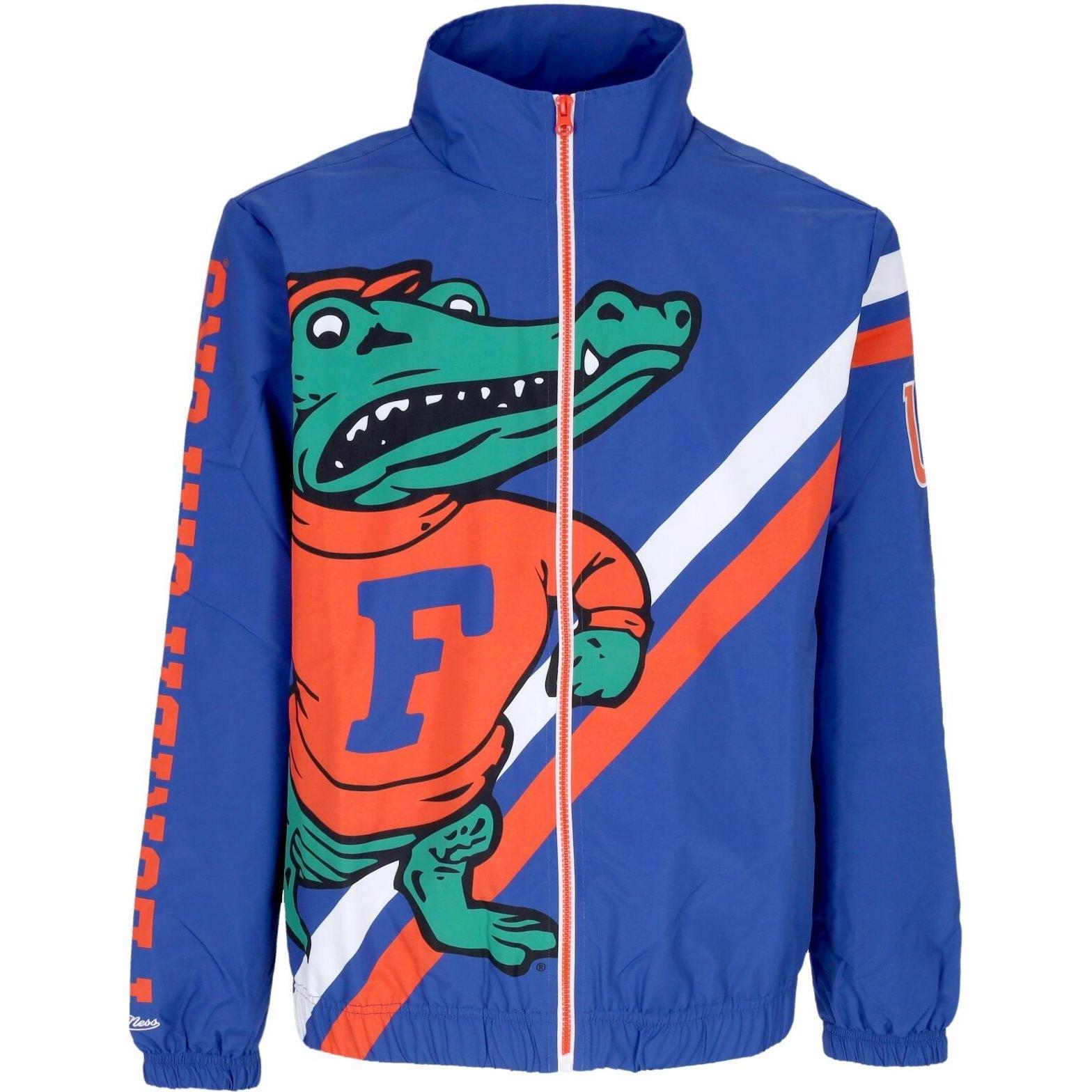 Mitchell & Ness, Herren, Jacke, M&N Exploded Logo Warm Up Jacke University of Florida - S (S), Blau, S