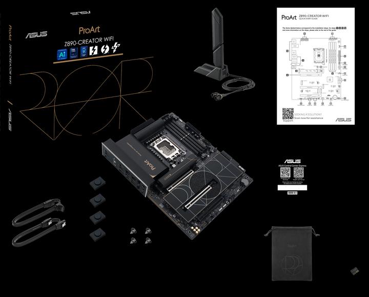 Image du produit ASUS MB PROART Z890-CREATOR WIFI (Intel,LGA1851,DDR5,ATX) (LGA 1851, Intel Z890, ATX)