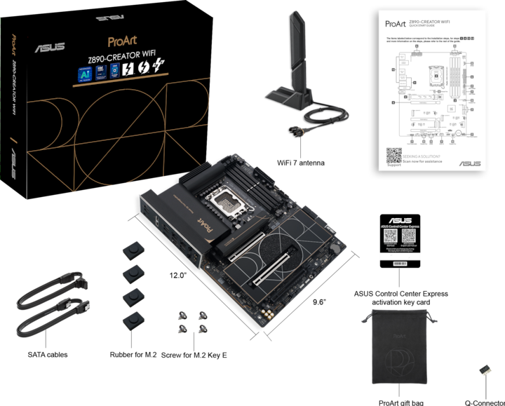Produktbild ASUS MB PROART Z890-CREATOR WIFI (Intel,LGA1851,DDR5,ATX) (LGA 1851, Intel Z890, ATX)