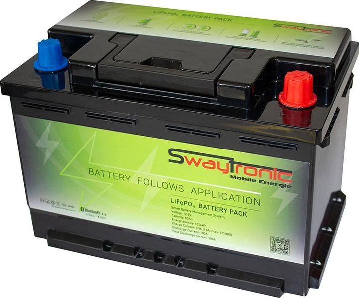 Produktbild Swaytronic LiFePO4 Speicherbatterie 12.8V 105Ah (12.80 V, 105 Ah)