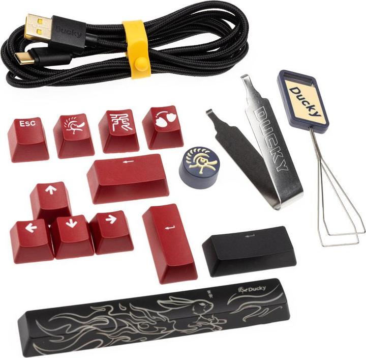 Produktbild Ducky Mecha Pro SF Gaming Tastatur, Cherry MX-Silent-Red (US) (US, Kabelgebunden)