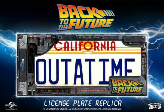 Produktbild Doctor Collector Zurück in die Zukunft: "Outatime" DeLorean Nummernschild 1/1 (33 x 16 cm)