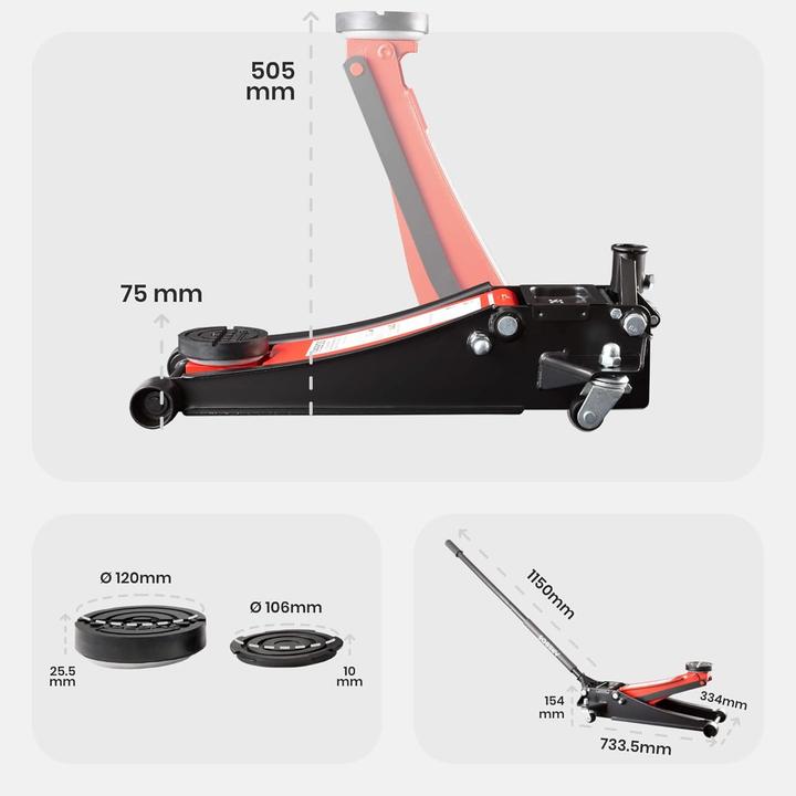 Actual product image Arebos Rangierwagenheber