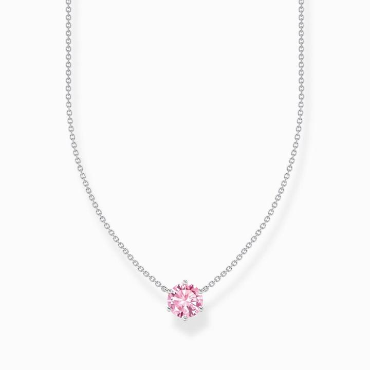 Immagine prodotto Thomas Sabo Collana con ciondolo di zirconi rosa in argento (Argento 925, 40 - 45 cm)