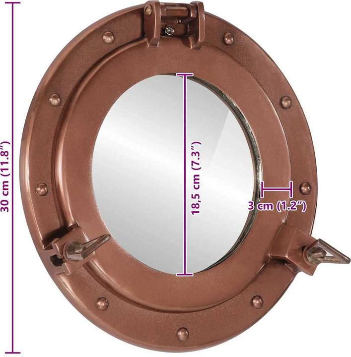 Immagine prodotto vidaXL Bullaugen Spiegel (30 cm)