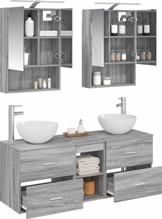 Produktbild vidaXL Badezimmerspiegel-Set (14.50 x 70 cm)