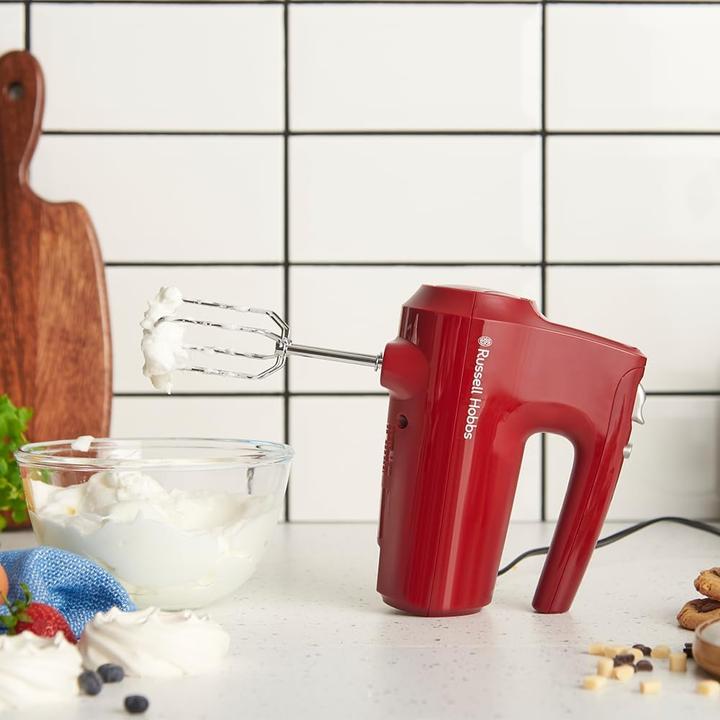 Immagine prodotto Russell Hobbs Handmixer Desire Red mit 5 Geschwindigkeitsstufen (350 W)