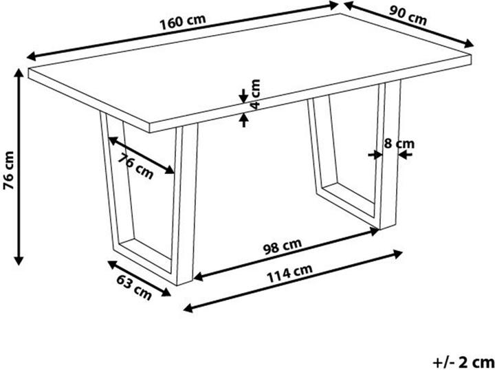 Produktbild Beliani Austin (160 x 90 x 76 cm)